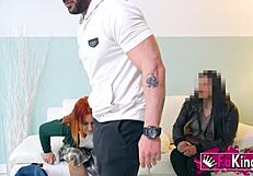 Suggestive Redhead Nataly Hott Flashes Big Tits Joins Stepmom Porn Debut Casting Ride