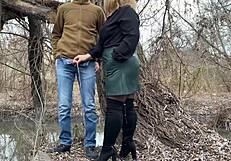 Mother-in-Law Grabs My Dick While I Pee Outdoors in Heels!