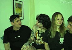 Argentinian Porn Actresses Bet and Fucked Hard by Lucky Swingers