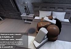 Thick Ebony Teases Huge Tits in Roblox Play