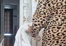 Bathroom Flashing My Wet Latina Milf Holes Waiting for Your Cock