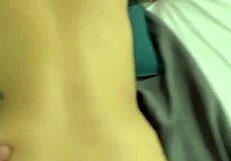 Brunette latina couple worships huge ass closeup with dirty homemade jizz explosion