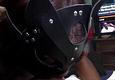 Big ass amateur blows monster black cock deep