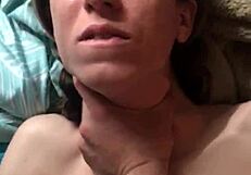 Pigtail wife deepthroats cock licks balls then rides doggystyle to orgasm