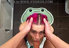 wife bent over stuck in washing machine takes huge cock doggystyle pov close-up