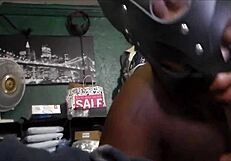 Big ass amateur blows monster black cock deep