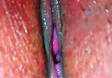 Husband Teases Wife's Juicy Pussy Up Close