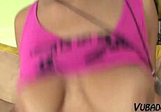 stepdaughter kneels for daddy's massive facial cum blast