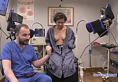 dr tampa gives rebel wyatt a relaxed gyno exam spreading shaved pussy with vibrator