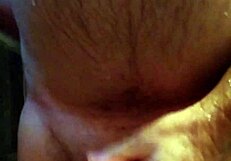 belly shining wet in steamy shower