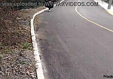 priscila flaunts transparent skirt no panties on streets