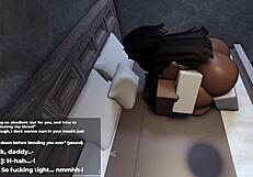 Thick Ebony Teases Huge Tits in Roblox Play