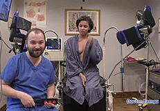 dr tampa gives rebel wyatt a relaxed gyno exam spreading shaved pussy with vibrator