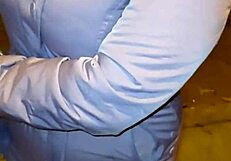 Madura flashes red thong in sheer leggings caught on street