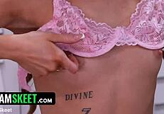 Morning wood demands hard sex toy pounding from stepdads sluts