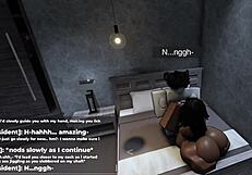 Thick Ebony Teases Huge Tits in Roblox Play