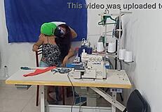 i gave in to coworker temptation letting him explore during massage