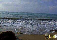 hey stranded guy with that big cock you gonna fuck sexy teen angell's tight ass on the beach or what?