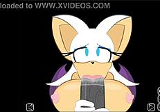 Rouge Interrupts Shadow's Game To Suck His Massive Pulsing Cock