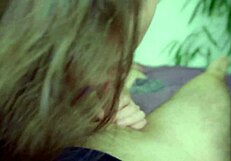 Girlfriend rides me cowgirl then begs cum in her juicy mouth homemade