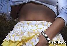 Beach Flasher French Milf Jerks Voyeur Then Deflowers Virgin In Train!