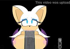 Rouge Interrupts Shadow's Game To Suck His Massive Pulsing Cock