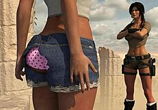 lara and sheva get their clothes ripped as dorky explorers in wild adventure