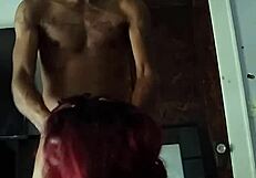 Sexy Ebony BBW Deepthroats Chocolate Monster Cock Close Up Sucking