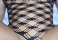 colombian cutie smokes cigarette while sucking cock then takes huge bareback anal creampie in ass and pussy