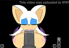 Rouge Interrupts Shadow's Game To Suck His Massive Pulsing Cock