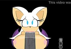 Rouge Interrupts Shadow's Game To Suck His Massive Pulsing Cock