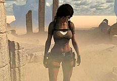 lara and sheva get their clothes ripped as dorky explorers in wild adventure