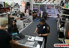 couple sneaky bitches caught stealing get punished hard blowjob pov garage spy cam