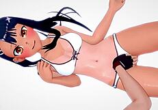 nagatoro strips her bikini craving my huge cock deep inside