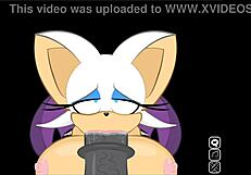 Rouge Interrupts Shadow's Game To Suck His Massive Pulsing Cock