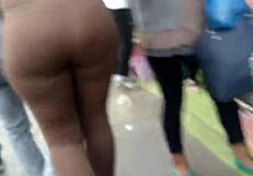 Peruvian big ass babe shakes cheeks in tight ceres outfit