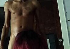 Sexy Ebony BBW Deepthroats Chocolate Monster Cock Close Up Sucking