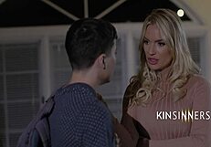 curvy big tits blonde mature milf mother-in-law bends over for doggystyle riding creampie