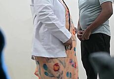 Doctor stares shocked at patient's tiny 18+ cock in hospital exam