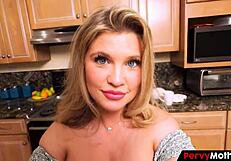 pervymother bbw blonde milf sucks stepson monster cock with juicy natural tits