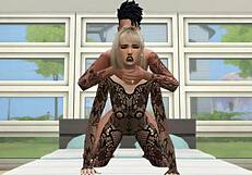 sims 4 babe in lingerie gets bent over for hardcore doggystyle pounding