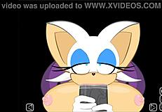 Rouge Interrupts Shadow's Game To Suck His Massive Pulsing Cock