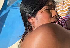 damn dia bella's juicy latina ass twerks hard on teddy tarantinos throbbing cock poolside