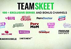 gf shoves stepson into stepmommy threesome fuckfest!