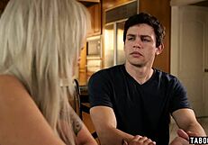 dirty dude pounds daughter-in-law's shaved juicy pussy doggystyle