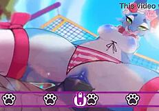 Furry dude takes old man's ball kicks in epic cuckold session