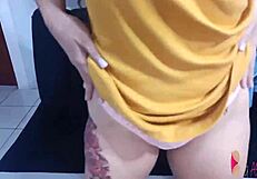 i swallow his cock while stepsis takes stepbro's creampie deep in her big ass