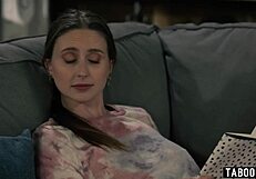 bisexual babes leana lovings and laney grey share a fat cock threesome