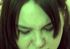 She uses strap-on on him while his load drips out with chastity belt play