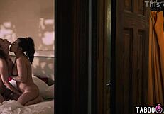 bisexual babes leana lovings and laney grey share a fat cock threesome